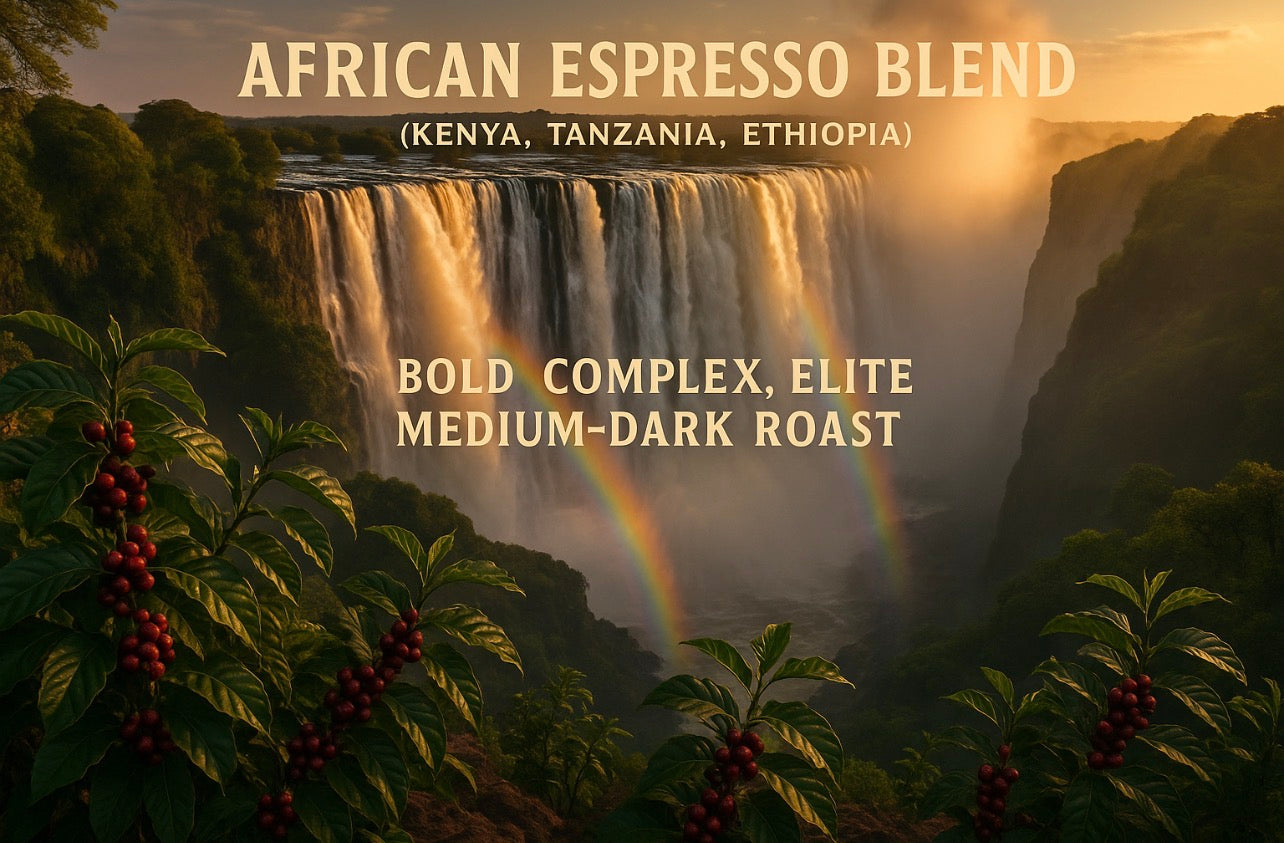 African Espresso Blend (Kenya, Tanzania, Ethiopia) – Bold, Complex, Elite Medium-Dark Roast - Big Fella’s Coffee 