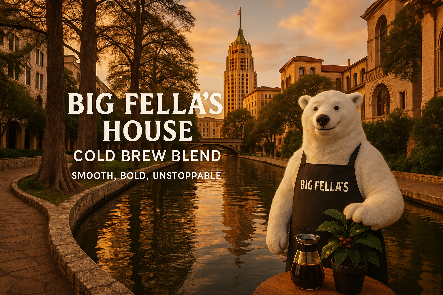Big Fella's House Cold Brew Blend with San Antonio River Walk